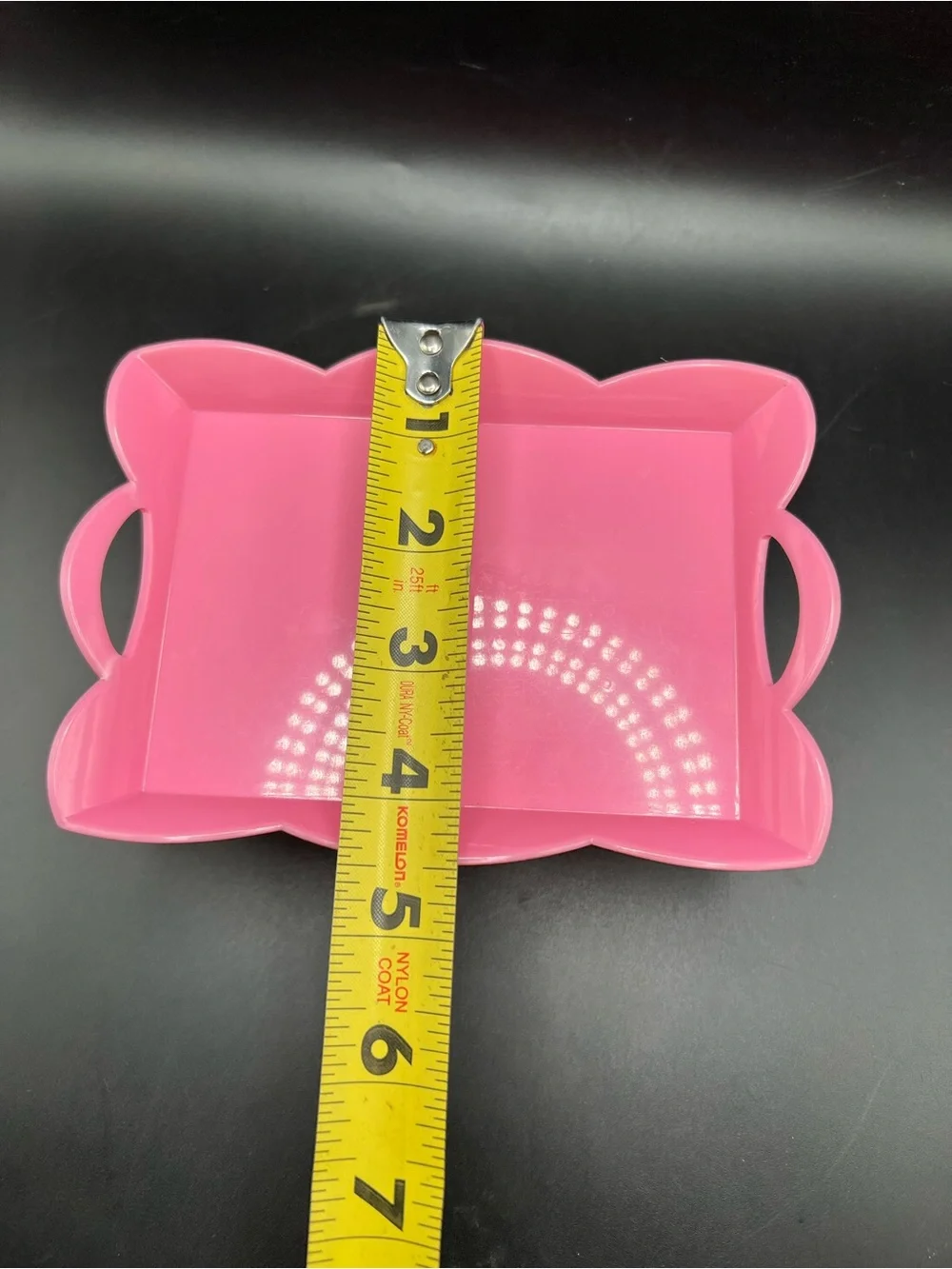 American Girl 2023 Pink Doll Serving Tray Table Gold Foldable Legs “W” Initial